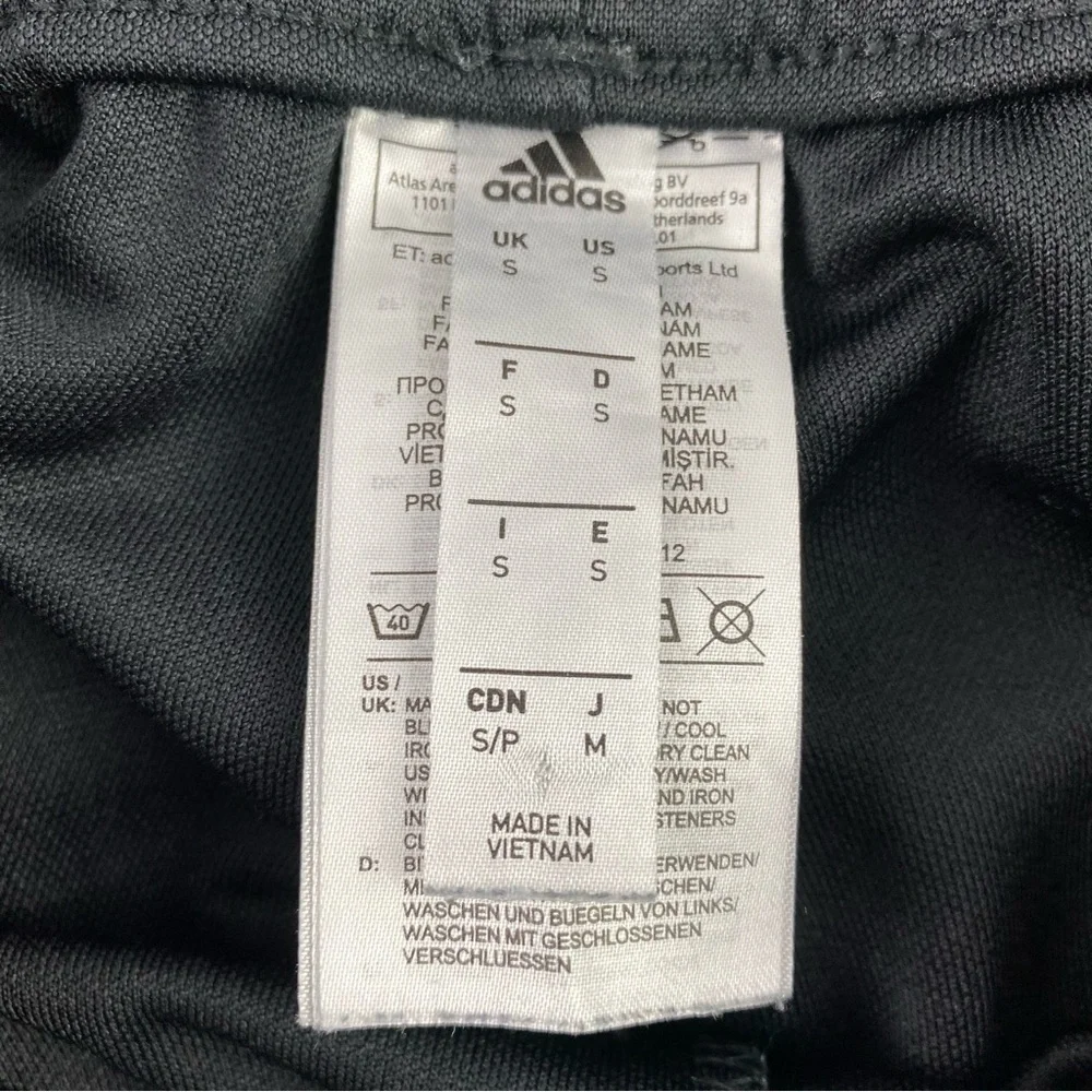 Adidas climacool athletic athleisure black 3 stripe pants sz small